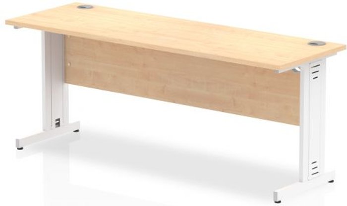 Office Monster | Impulse Impulse 1800/600 Rectangle White Cable Managed Leg Desk Maple Impulse Impulse 1800/600 Rectangle White Cable Managed Leg Desk Maple