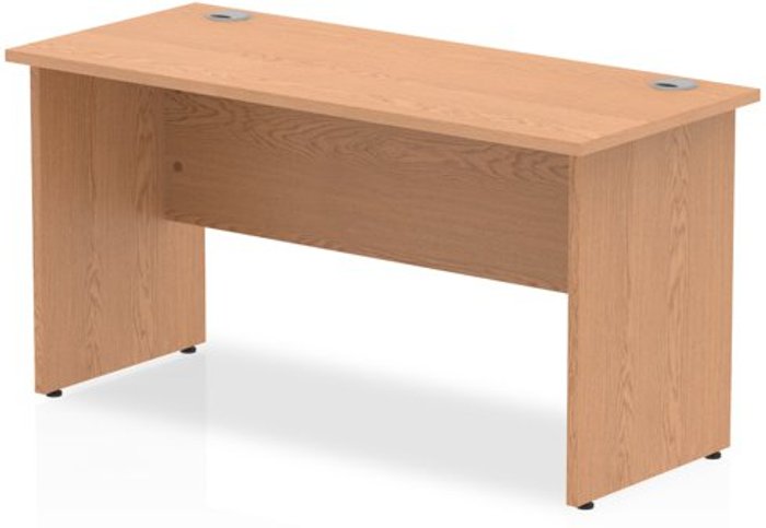 Office Monster | Impulse Impulse 1400/600 Rectangle Panel End Leg Desk Oak Impulse Impulse 1400/600 Rectangle Panel End Leg Desk Oak