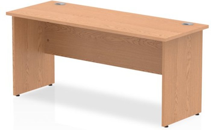 Office Monster | Impulse Impulse 1600/600 Rectangle Panel End Leg Desk Oak Impulse Impulse 1600/600 Rectangle Panel End Leg Desk Oak