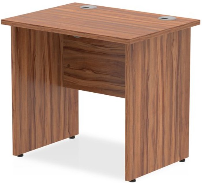 Office Monster | Impulse Impulse 800/600 Rectangle Panel End Leg Desk Walnut Impulse Impulse 800/600 Rectangle Panel End Leg Desk Walnut