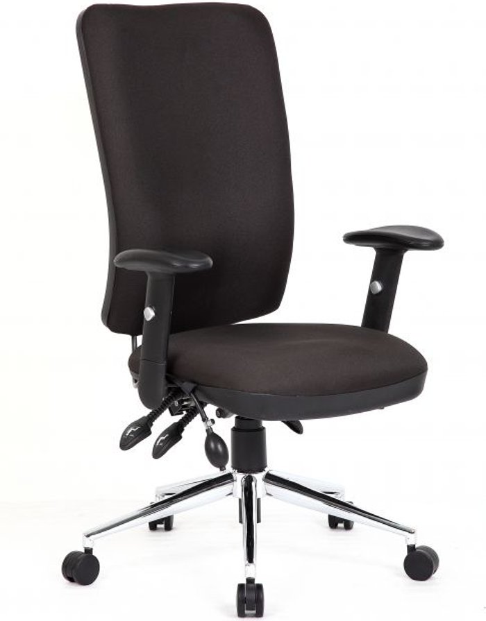 Office Monster | Chiro Chiro High Back Task Operators Chair Black With Arms Chiro Chiro High Back Task Operators Chair Black With Arms