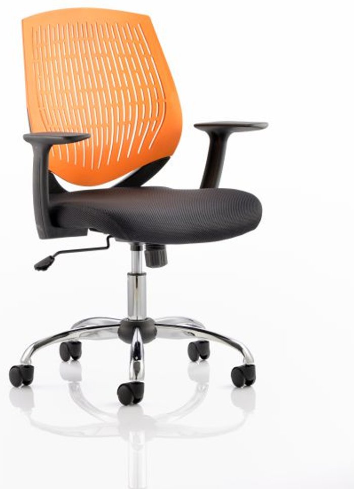 Office Monster | Dura Dura Task Operator Chair Orange With Arms Dura Dura Task Operator Chair Orange With Arms