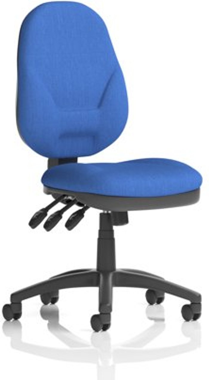 Office Monster | Eclipse XL III Eclipse XL Lever Task Operator Chair Blue Without Arms Eclipse XL III Eclipse XL Lever Task Operator Chair Blue Without Arms