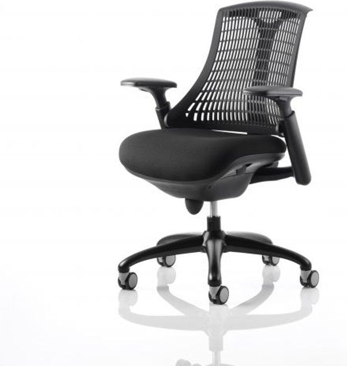 Office Monster | Flex Flex Task Operator Chair Black Frame With Black Fabric Seat Black Back With Arms Flex Flex Task Operator Chair Black Frame With Black Fabric Seat Black Back With Arms