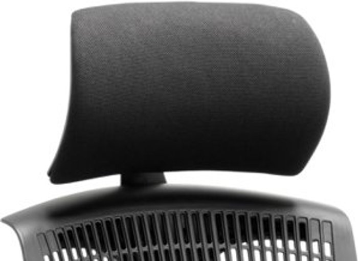 Office Monster | Flex Flex Headrest Black Shell Black Fabric Flex Flex Headrest Black Shell Black Fabric
