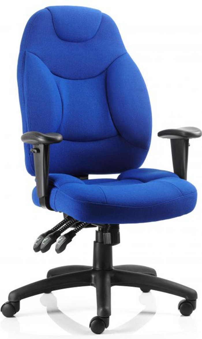 Office Monster | Galaxy Galaxy Task Operator Chair Blue Fabric With Arms Galaxy Galaxy Task Operator Chair Blue Fabric With Arms