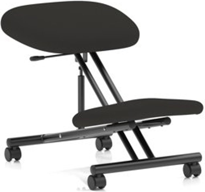 Office Monster | Kneeler Kneeling Stool Task Operator Black Fabric Black Frame Kneeler Kneeling Stool Task Operator Black Fabric Black Frame