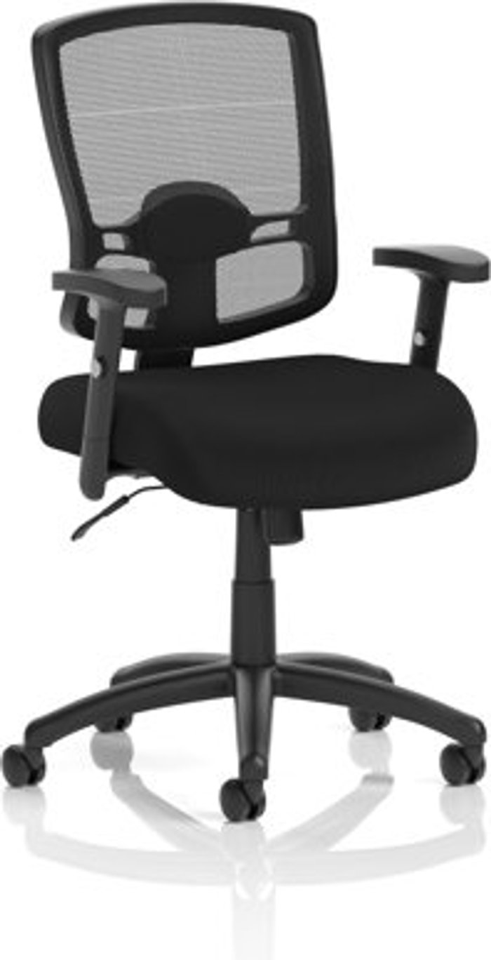 Office Monster | Portland Portland Task Operator Chair Black Mesh With Arms Portland Portland Task Operator Chair Black Mesh With Arms
