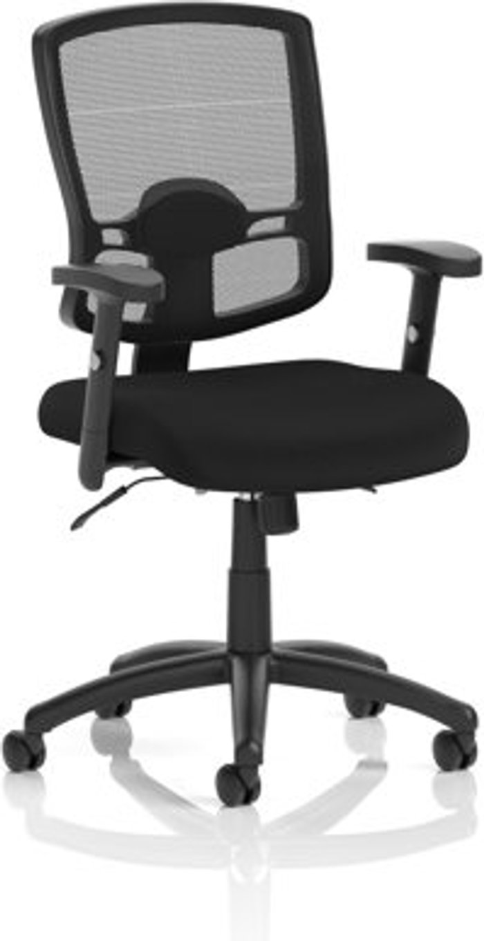 Office Monster | Portland Portland II Task Operator Chair Black Mesh With Arms Portland Portland II Task Operator Chair Black Mesh With Arms