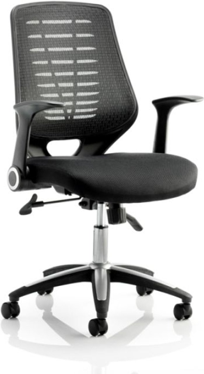 Office Monster | Relay Relay Task Operator Chair Airmesh Seat Black Back With Arms Relay Relay Task Operator Chair Airmesh Seat Black Back With Arms