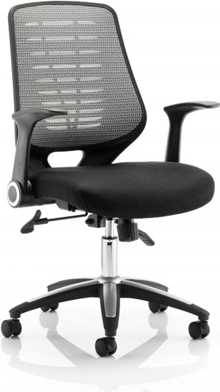 Office Monster | Relay Relay Task Operator Chair Airmesh Seat Silver Back With Arms Relay Relay Task Operator Chair Airmesh Seat Silver Back With Arms