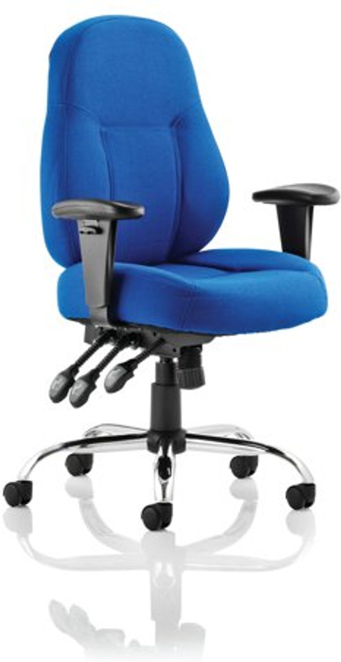 Office Monster | Storm Storm Task Operator Chair Blue Fabric With Arms Storm Storm Task Operator Chair Blue Fabric With Arms