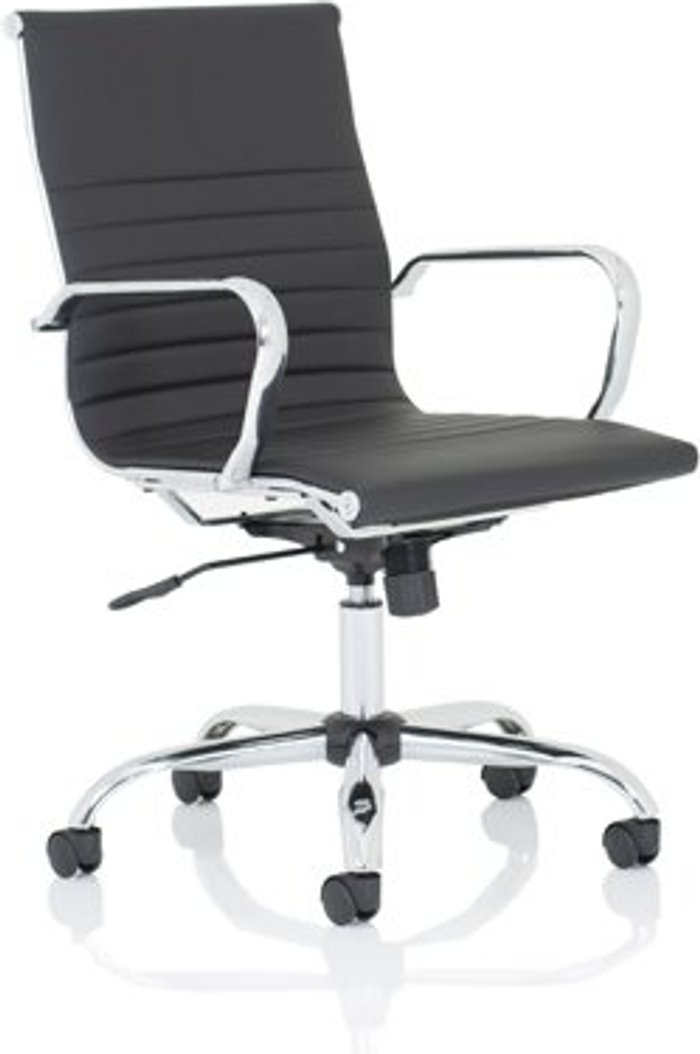 Office Monster | Nola Nola Medium Black Bonded Leather Executive Chair Nola Nola Medium Black Bonded Leather Executive Chair