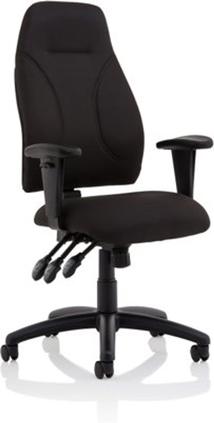 Office Monster | Esme Esme Black Fabric Posture Chair With Height Adjustable Arms Esme Esme Black Fabric Posture Chair With Height Adjustable Arms