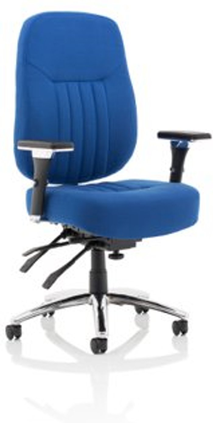 Office Monster | Barcelona Barcelona Deluxe Blue Fabric Operator Chair Barcelona Barcelona Deluxe Blue Fabric Operator Chair