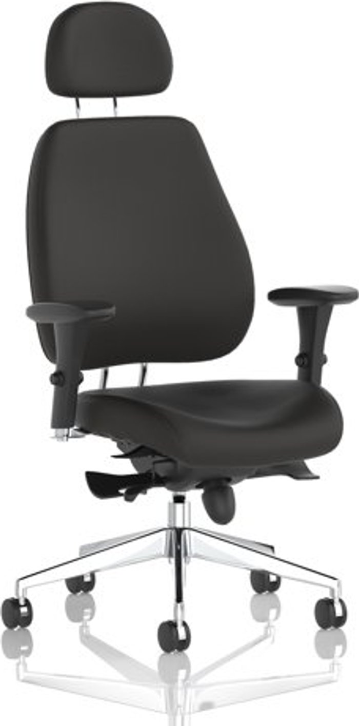 Office Monster | Chiro Chiro Plus Ergo Posture Chair Black With Arms With Headrest Chiro Chiro Plus Ergo Posture Chair Black With Arms With Headrest