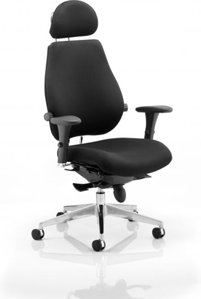 Office Monster | Chiro Chiro Plus Ultimate Black With Arms With Headrest Chiro Chiro Plus Ultimate Black With Arms With Headrest