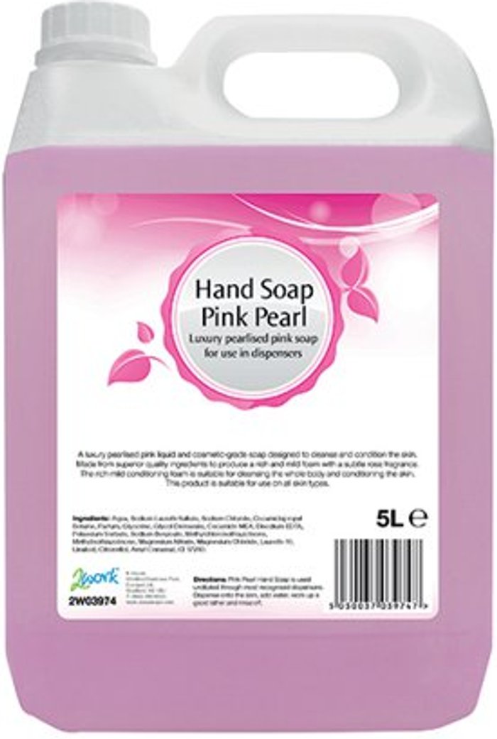 Office Monster | 2Work 2Work Hand Soap Pink Pearl 5 Litre Bulk Bottle 2W03974 2Work 2Work Hand Soap Pink Pearl 5 Litre Bulk Bottle 2W03974