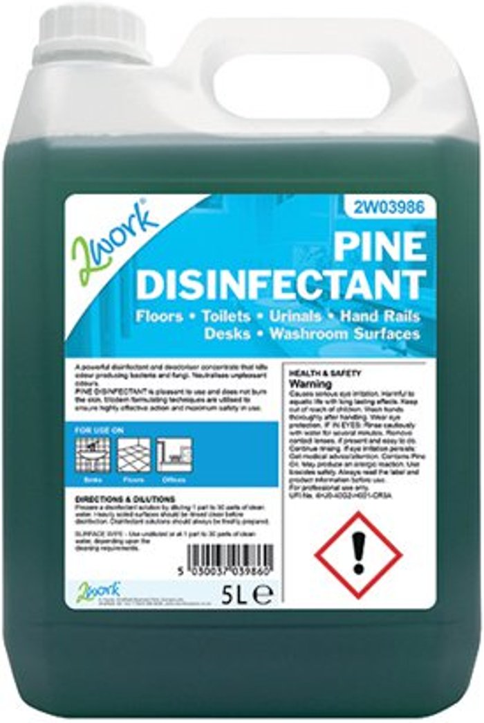 Office Monster | 2Work 2Work Disinfectant and Deodoriser Fresh Pine 5 Litre Bulk Bottle 2W03986 2Work 2Work Disinfectant and Deodoriser Fresh Pine 5 Litre Bulk Bottle 2W03986