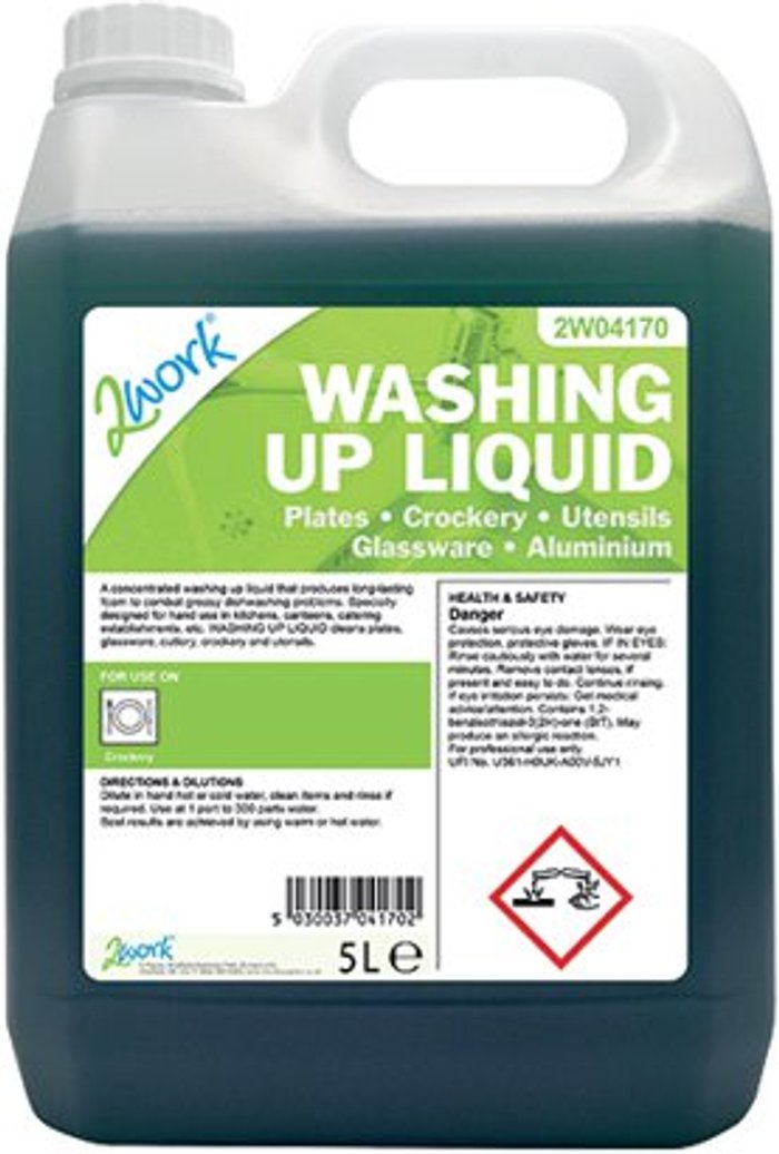 Office Monster | 2Work 2Work Washing Up Liquid Fresh Scent 5 Litre Bulk Bottle 2W04170 2Work 2Work Washing Up Liquid Fresh Scent 5 Litre Bulk Bottle 2W04170