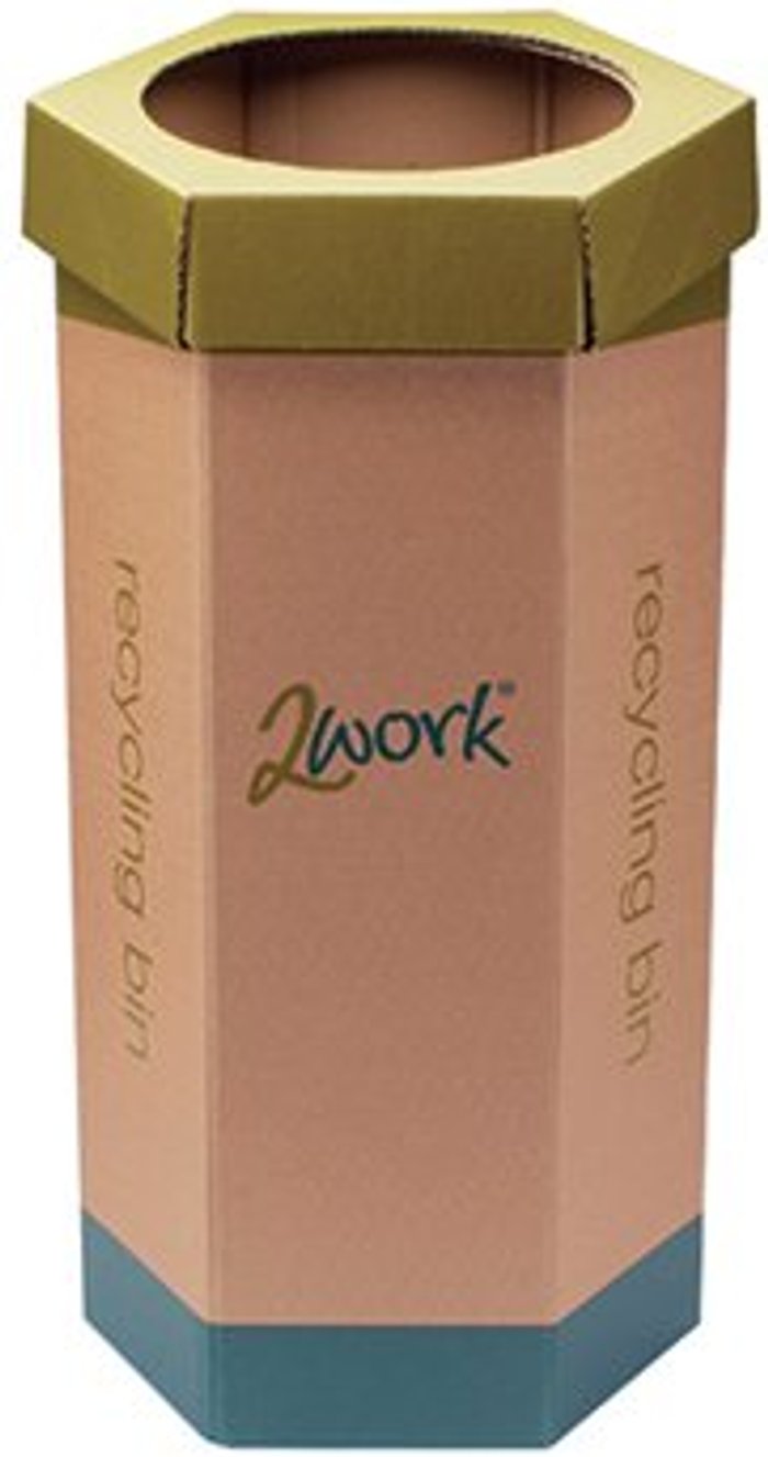 Office Monster | 2Work 2Work Recycling Bin Green (Pack of 3) 2W04262 2Work 2Work Recycling Bin Green (Pack of 3) 2W04262