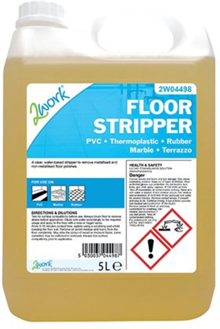 Office Monster | 2Work 2Work Floor Stripper Non-Rinse Formula 5 Litre Bulk Bottle 2W04498 2Work 2Work Floor Stripper Non-Rinse Formula 5 Litre Bulk Bottle 2W04498