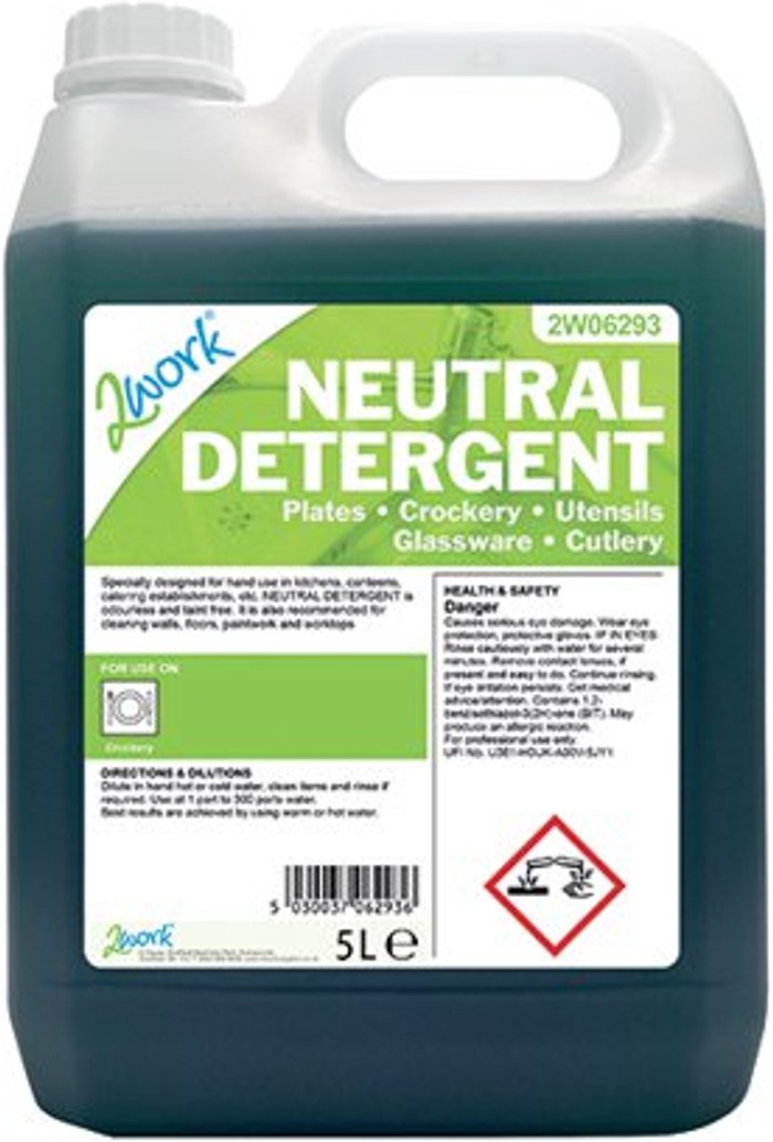 Office Monster | 2Work 2Work Dishwashing Neutral Detergent 5 Litre 2W06293 2Work 2Work Dishwashing Neutral Detergent 5 Litre 2W06293
