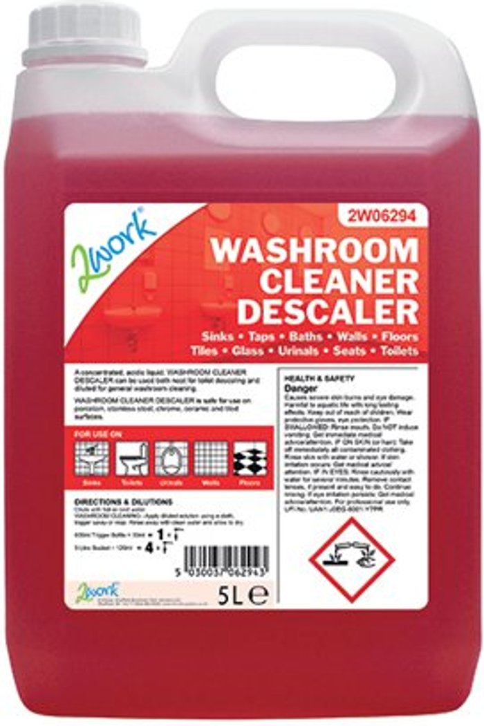 Office Monster | 2Work 2Work Washroom Cleaner and Descaler 5 Litre 2W06294 2Work 2Work Washroom Cleaner and Descaler 5 Litre 2W06294