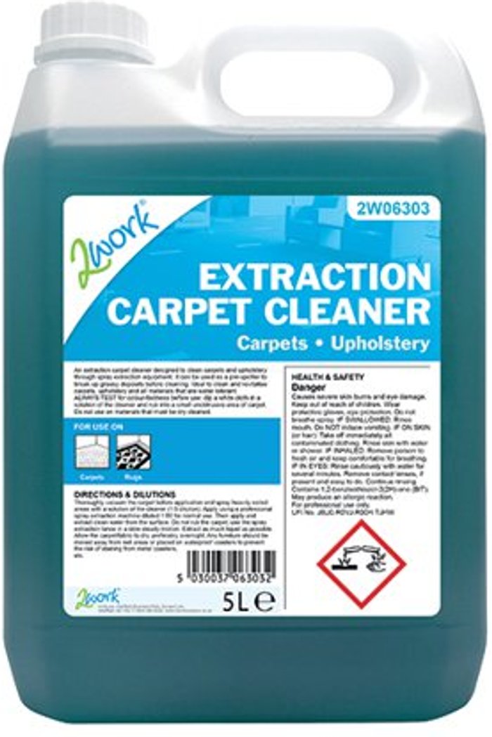 Office Monster | 2Work 2Work Extraction Carpet Cleaner Concentrate 5 Litre Bulk Bottle 2W06303 2Work 2Work Extraction Carpet Cleaner Concentrate 5 Litre Bulk Bottle 2W06303