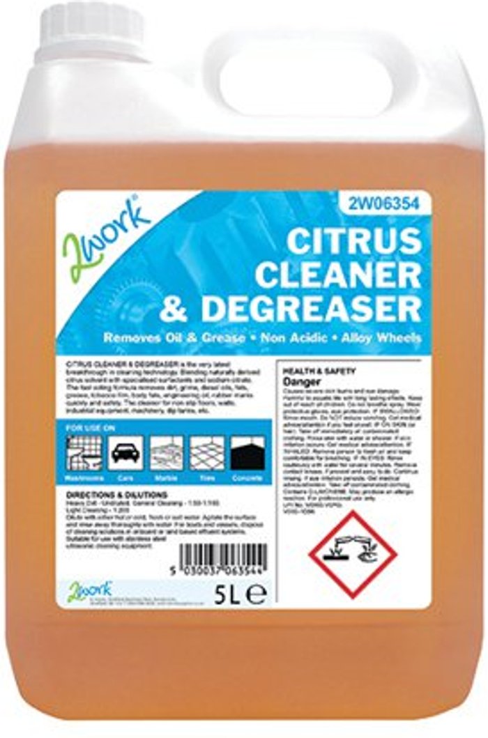 Office Monster | 2Work 2Work Citrus Cleaner and Degreaser 5 Litre 2W06354 2Work 2Work Citrus Cleaner and Degreaser 5 Litre 2W06354