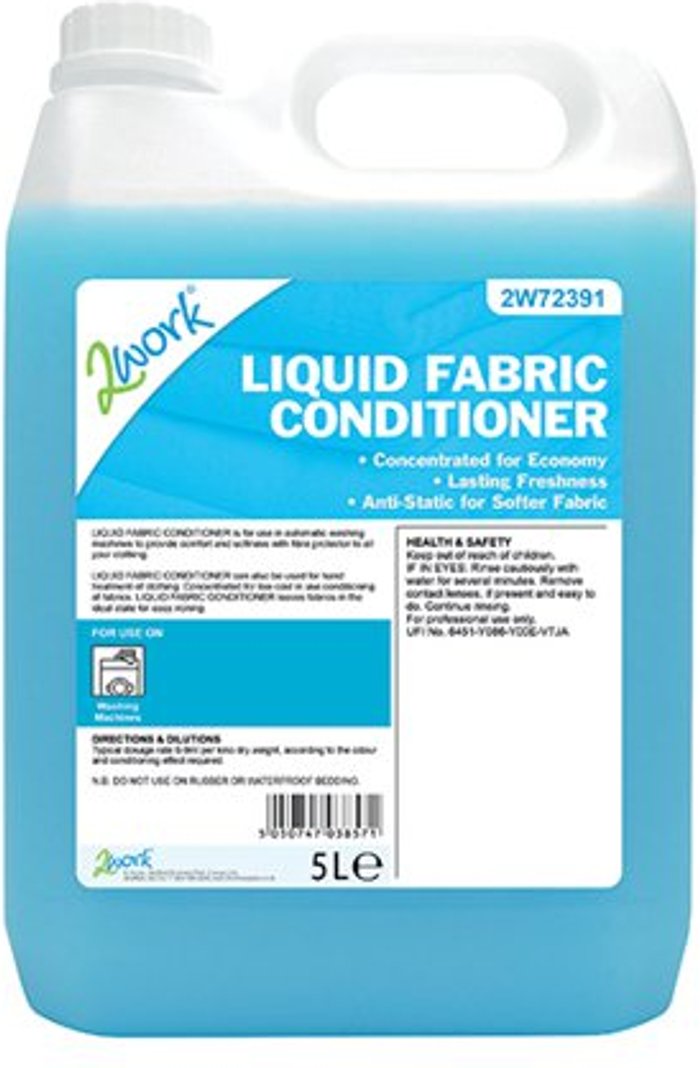 Office Monster | 2Work 2Work Liquid Fabric Conditioner for Auto-Dosing Machines Perfumed 5 Litre 2W72391 2Work 2Work Liquid Fabric Conditioner for Auto-Dosing Machines Perfumed 5 Litre 2W72391
