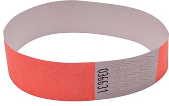 Office Monster | Announce Announce Wrist Band 19mm Coral (Pack of 1000) AA01833 Announce Announce Wrist Band 19mm Coral (Pack of 1000) AA01833