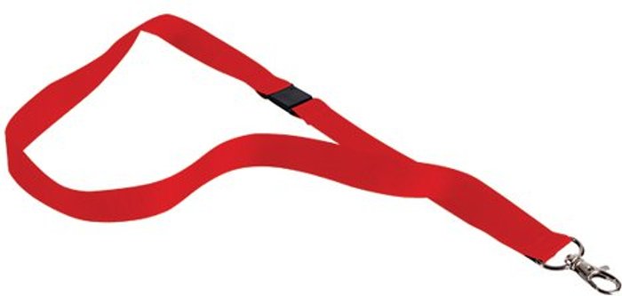 Office Monster | Announce Announce Textile Badge Necklace Red (Pack of 10) AA03629 Announce Announce Textile Badge Necklace Red (Pack of 10) AA03629