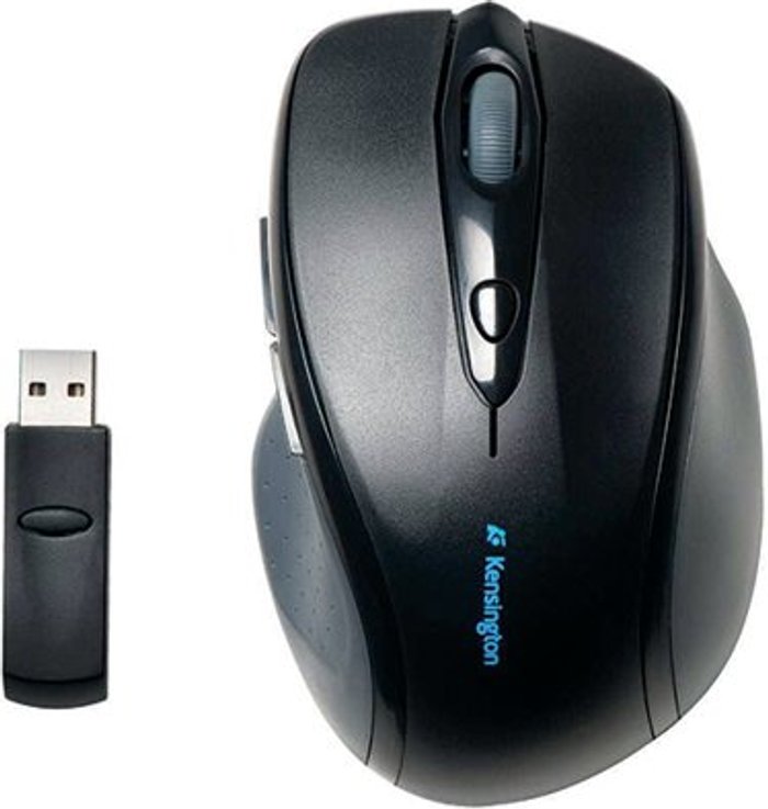 Office Monster | Kensington KENSINGTON Pro Fit Full-Size Wireless Optical Mouse, Black Kensington KENSINGTON Pro Fit Full-Size Wireless Optical Mouse, Black