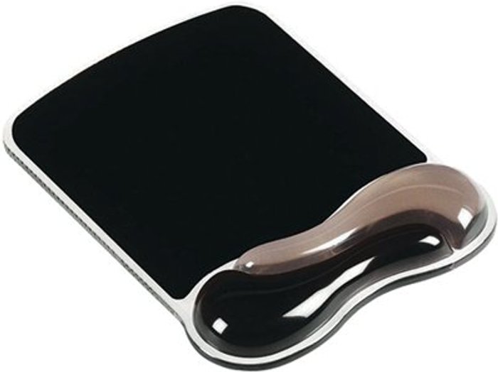 Office Monster | Kensington Kensington Duo Gel Wave Mouse Mat with Wristrest Grey/Black 62399 Kensington Kensington Duo Gel Wave Mouse Mat with Wristrest Grey/Black 62399