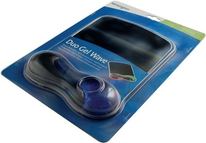 Office Monster | Kensington KENSINGTON Duo Gel Mouse Mat Black & Blue Kensington KENSINGTON Duo Gel Mouse Mat Black & Blue