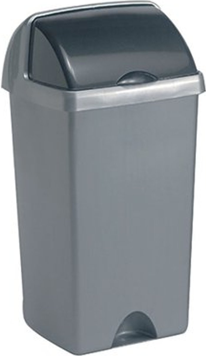 Office Monster | Addis Addis Roll Top Bin 50 Litre Metallic AG813417 Addis Addis Roll Top Bin 50 Litre Metallic AG813417