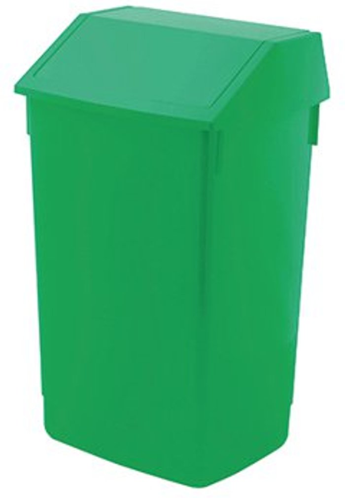 Office Monster | Addis Addis Fliptop Bin 60 Litre Green AG813422 Addis Addis Fliptop Bin 60 Litre Green AG813422
