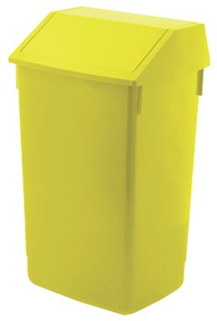 Office Monster | Addis Addis Fliptop Bin 60 Litre Yellow AG813423 Addis Addis Fliptop Bin 60 Litre Yellow AG813423