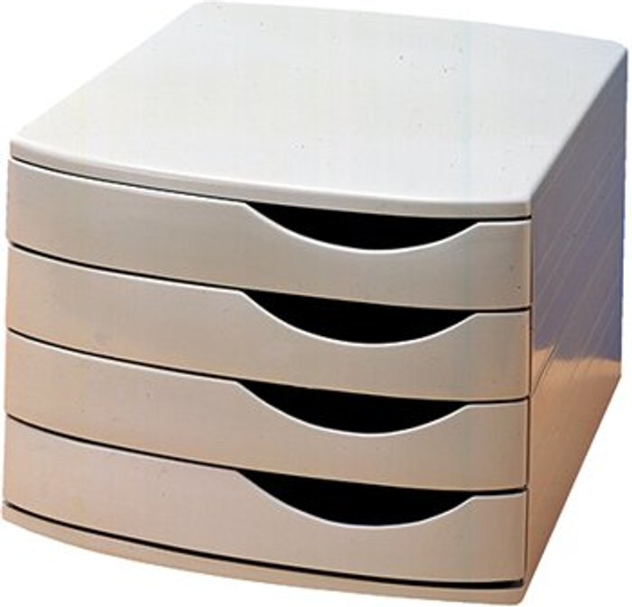 Office Monster | Jalema Jalema 4 Drawer Desktop Set Grey J26863GRY Jalema Jalema 4 Drawer Desktop Set Grey J26863GRY