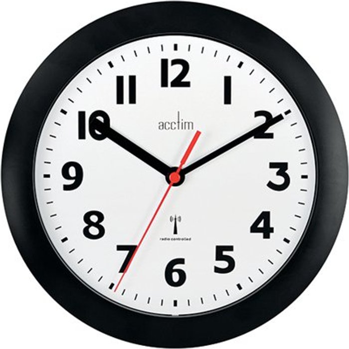 Office Monster | Acctim Acctim Parona Wall Clock 230mm Black 74313 Acctim Acctim Parona Wall Clock 230mm Black 74313