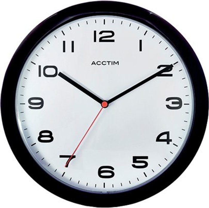 Office Monster | Acctim Acctim Aylesbury Wall Clock Black 92/302 Acctim Acctim Aylesbury Wall Clock Black 92/302
