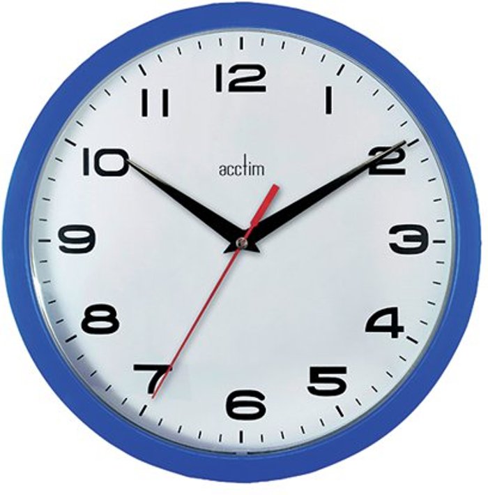 Office Monster | Acctim Acctim Aylesbury Wall Clock Blue 92/308 Acctim Acctim Aylesbury Wall Clock Blue 92/308