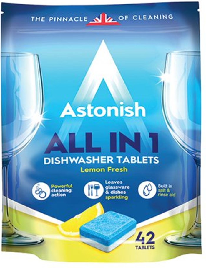 Office Monster | Astonish Astonish All in 1 Dishwasher Tablets Blue (Pack of 42) AST22180 Astonish Astonish All in 1 Dishwasher Tablets Blue (Pack of 42) AST22180