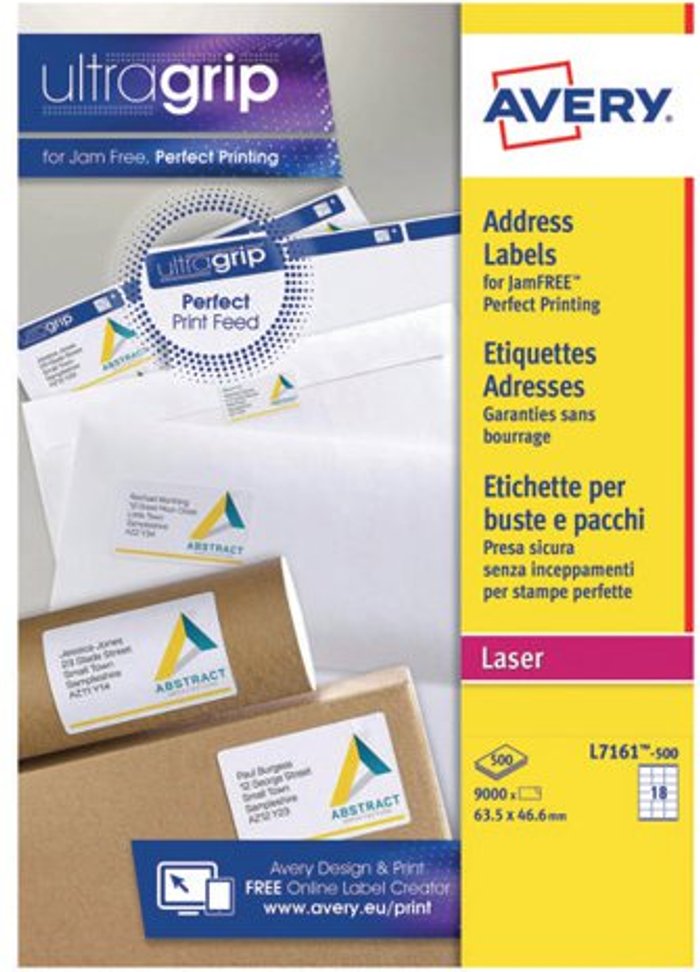 Office Monster | Avery Avery QuickPEEL Addressing Labels - labels - 9000 label(s) - 63.5 x 46.6 mm Avery Avery QuickPEEL Addressing Labels - labels - 9000 label(s) - 63.5 x 46.6 mm