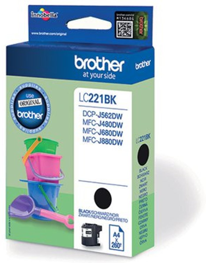 Office Monster | Brother Brother LC221BK Inkjet Cartridge Black LC221BK Brother Brother LC221BK Inkjet Cartridge Black LC221BK