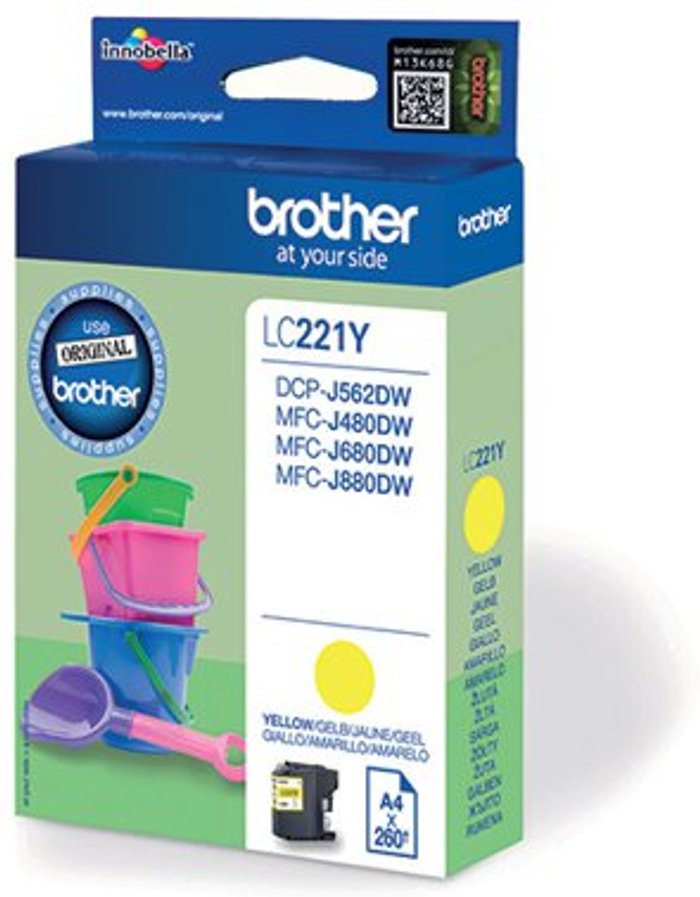 Office Monster | Brother Brother LC221Y Inkjet Cartridge Yellow LC221Y Brother Brother LC221Y Inkjet Cartridge Yellow LC221Y