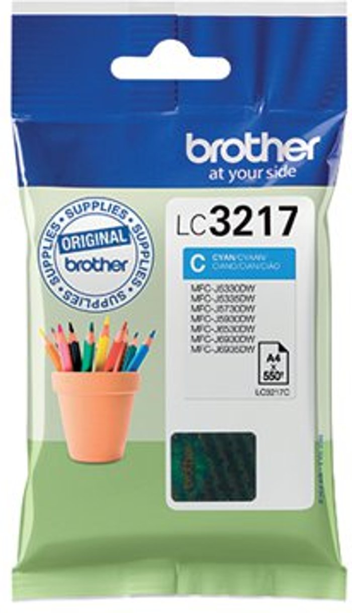 Office Monster | Brother Brother Cyan Standard Yield Inkjet Cartridge LC3217C Brother Brother Cyan Standard Yield Inkjet Cartridge LC3217C