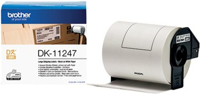 Office Monster | Brother Brother Black on White Shipping Label Roll 103 x 164mm DK-11247 Brother Brother Black on White Shipping Label Roll 103 x 164mm DK-11247