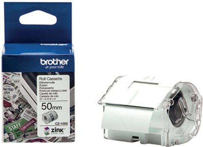 Office Monster | Brother Brother Label Roll 50mm x 5m for Label Printer CZ1005 Brother Brother Label Roll 50mm x 5m for Label Printer CZ1005